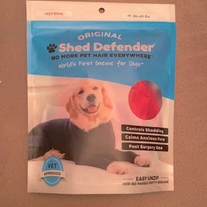Medium Hot Pink Shed Defender Bodysuit for dogs 26-40lbs